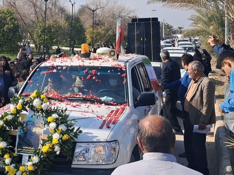فیلم/ کاروان خودرویی تشییع شهید امنیت علیرضا حقیقی