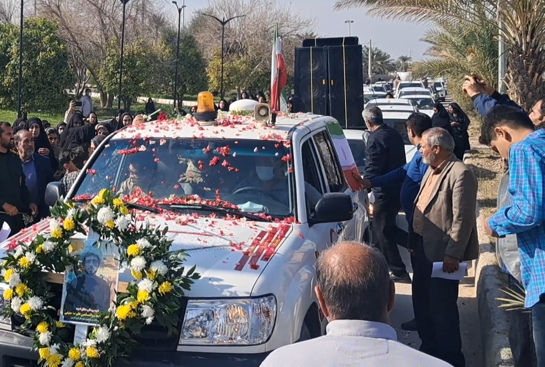 فیلم/ کاروان خودرویی تشییع شهید امنیت علیرضا حقیقی