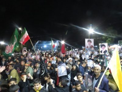 تصویری فوق‌العاده از عظمت راهپیمایی امشب قیروکارزینی ها در شهر قیر