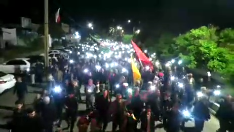 تصویری فوق‌العاده از عظمت راهپیمایی امشب قیروکارزینی ها در شهر قیر