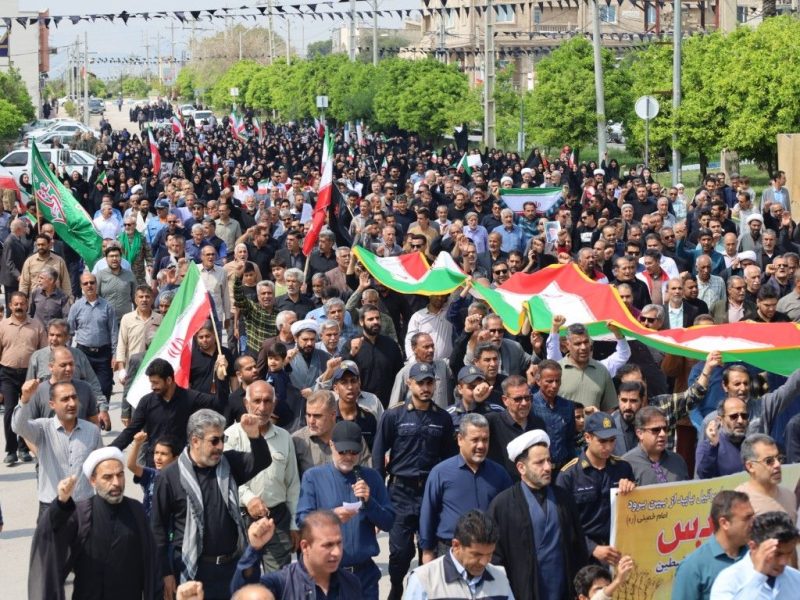 حضور حماسی مردم قیروکارزین در روز قدس/ مقاومت و ایستادگی حرف اول و آخر