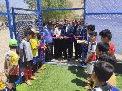 افتتاح زمین چمن مصنوعی روستای بندوبست قیروکارزین